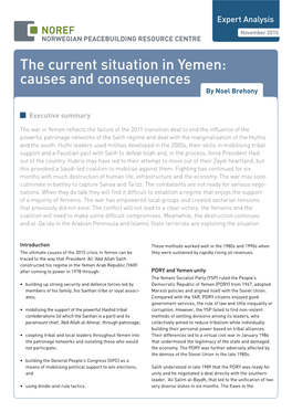 The Current Situation in Yemen: Causes and Consequences by Noel Brehony