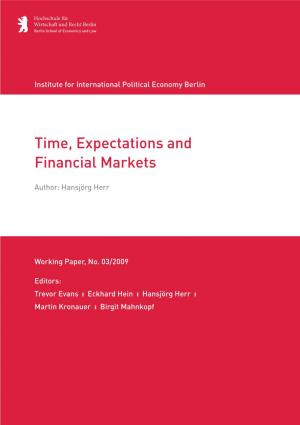 Time, Expectations and Financial Markets