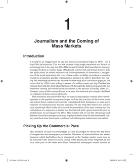 02-Conboy 4141-CH-01.Indd 8 28/09/2010 6:42:15 PM Journalism and the Coming of Mass Markets