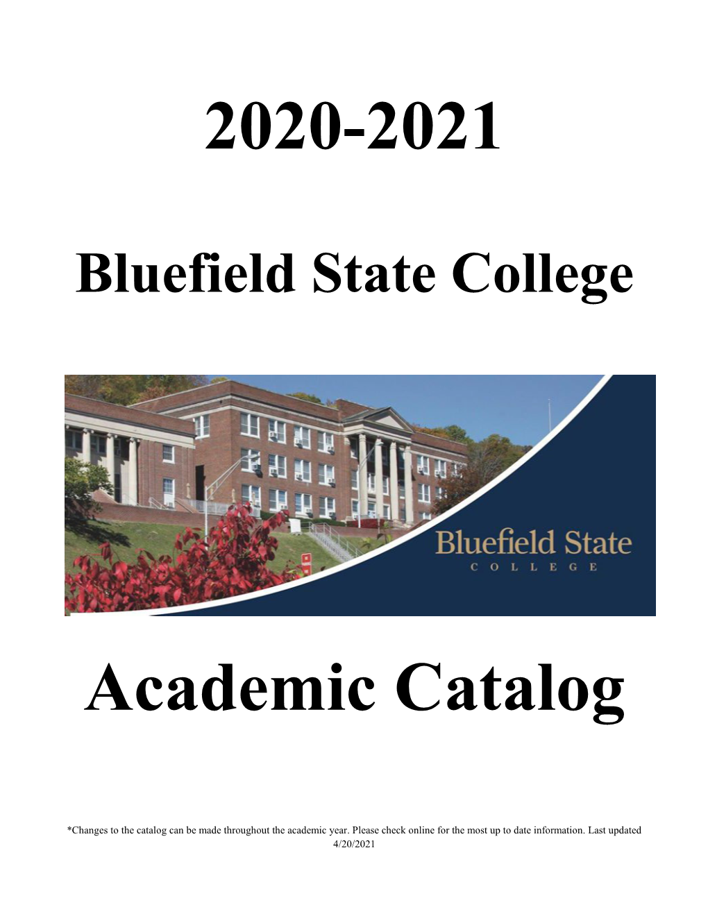 2020-2021 Academic Catalog