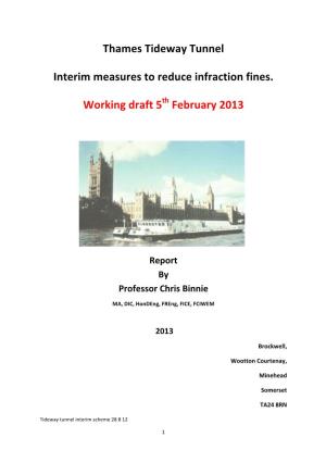 Thames Tideway Tunnel Interim Measures to Reduce Infraction Fines