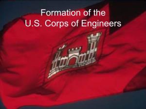 Formation of the Corps of Engineers