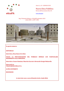 Nuova Etica Pubblica Rivista Dell’Associazione Etica PA Eticapa 1 – Maggio