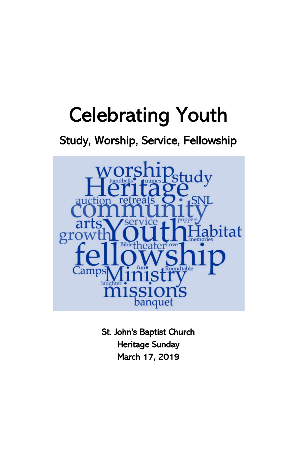 Celebrating Youth Study, Worship, Service, Fellowship