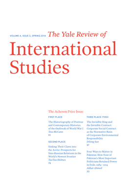 The Yale Review of International Studies