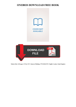 Download Oneiros Free Ebook