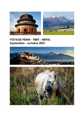 TIBET - NEPAL Septembre - Octobre 2021