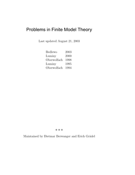 Open Problems in Finite Model Theory