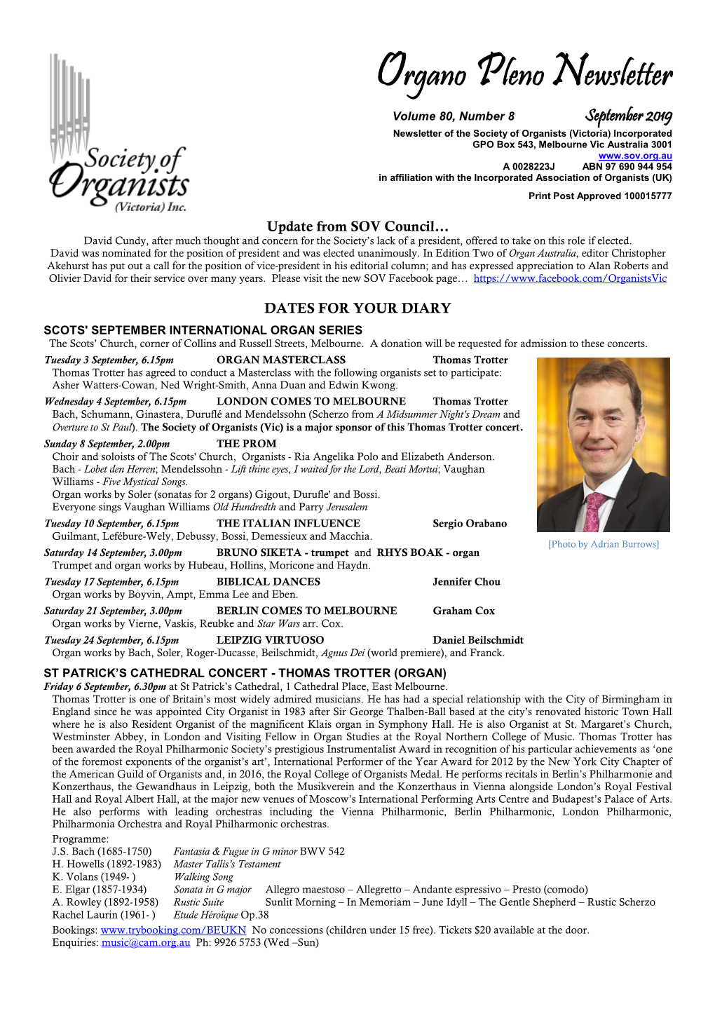 Organo Pleno Newsletter