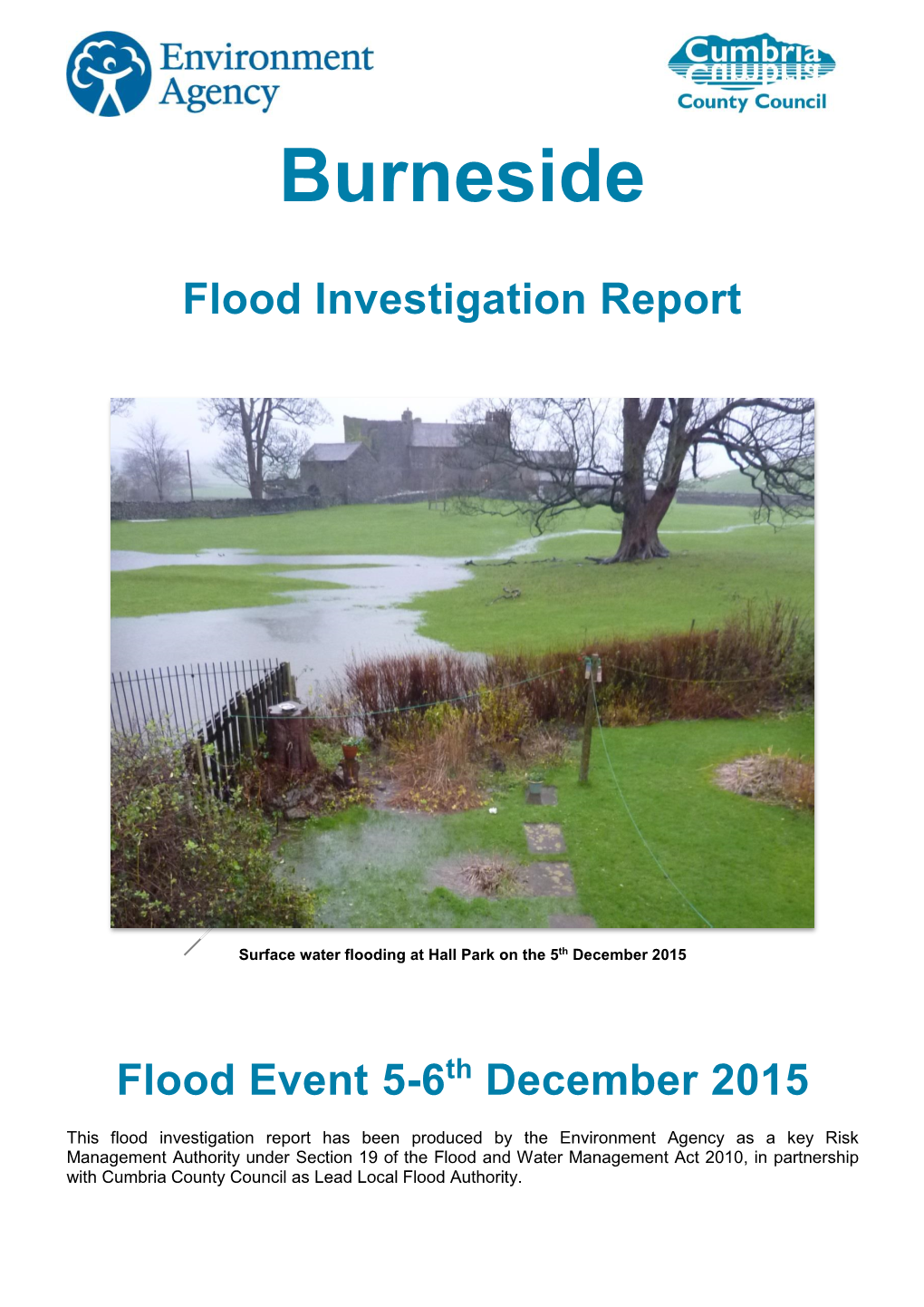 Burneside Draft Flood Investigation Report