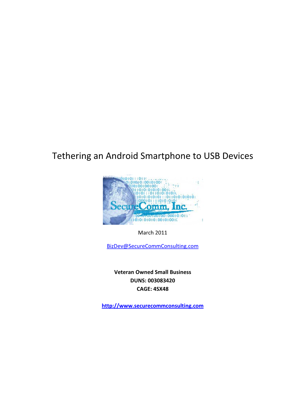 Tethering an Android Smartphone to USB Devices