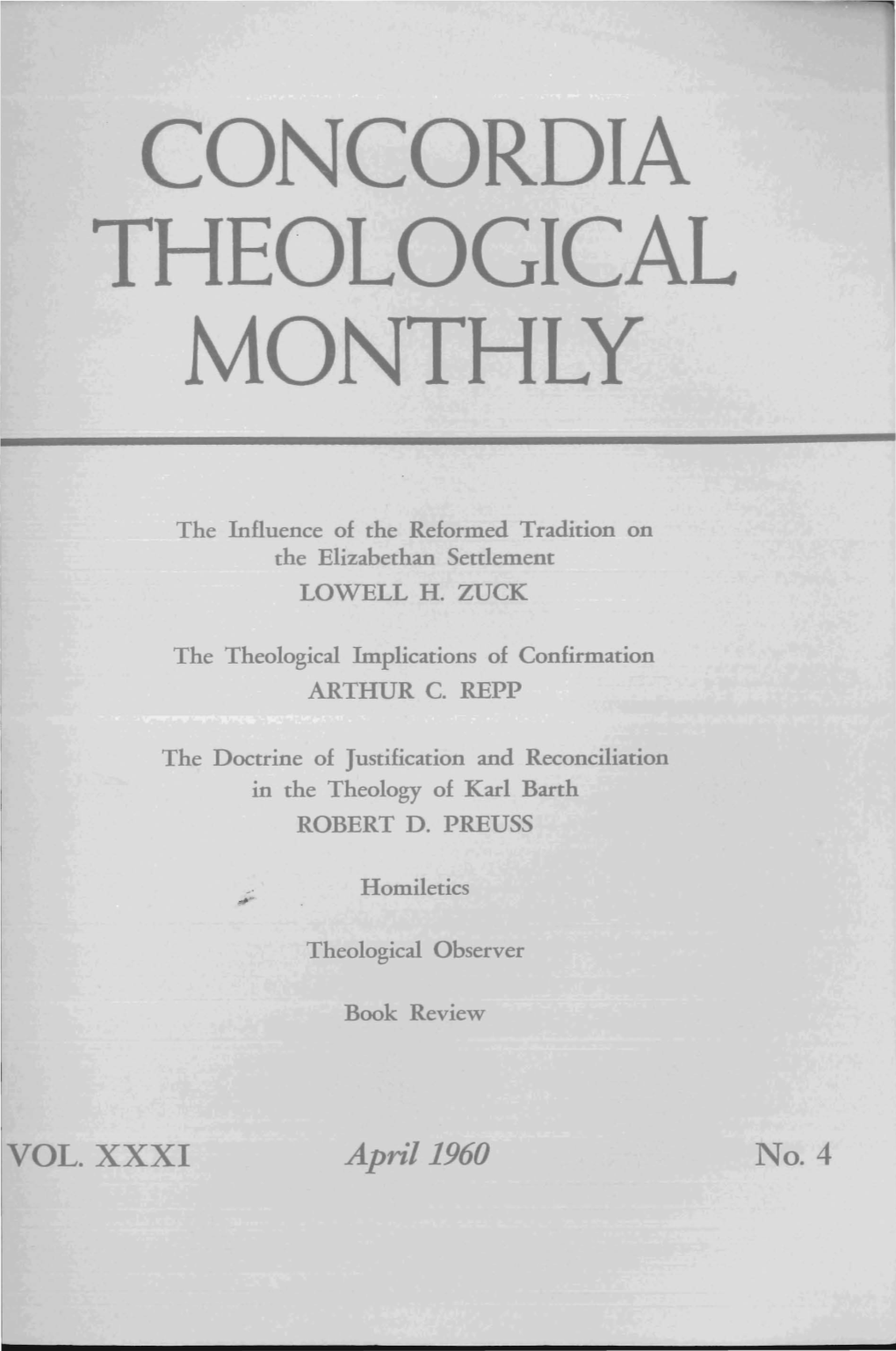 Concordia Theological Monthly