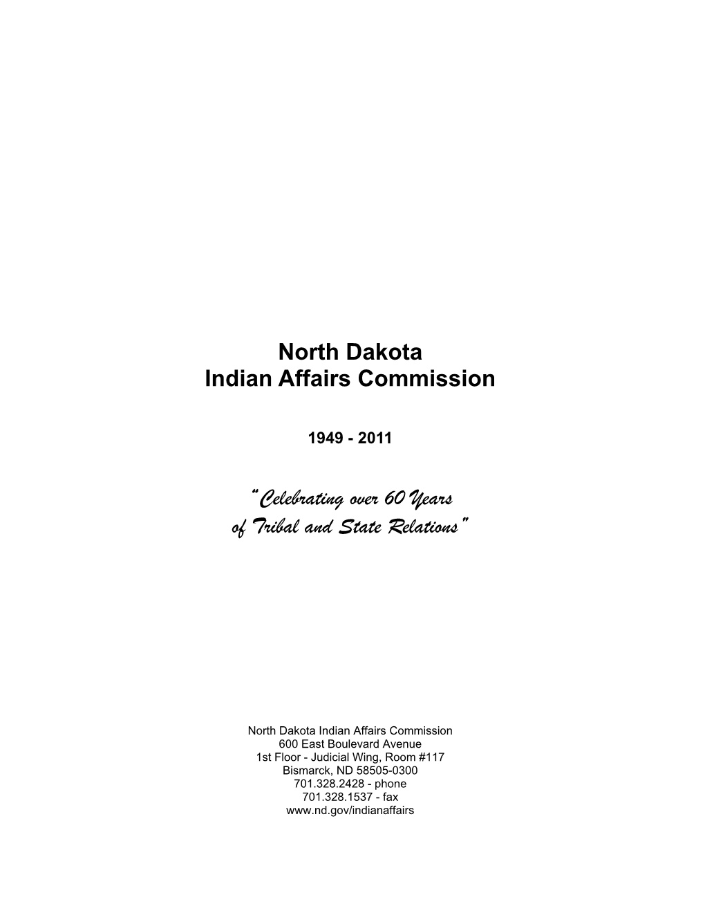 ND Indian Affairs Commission Tribal Program Directory