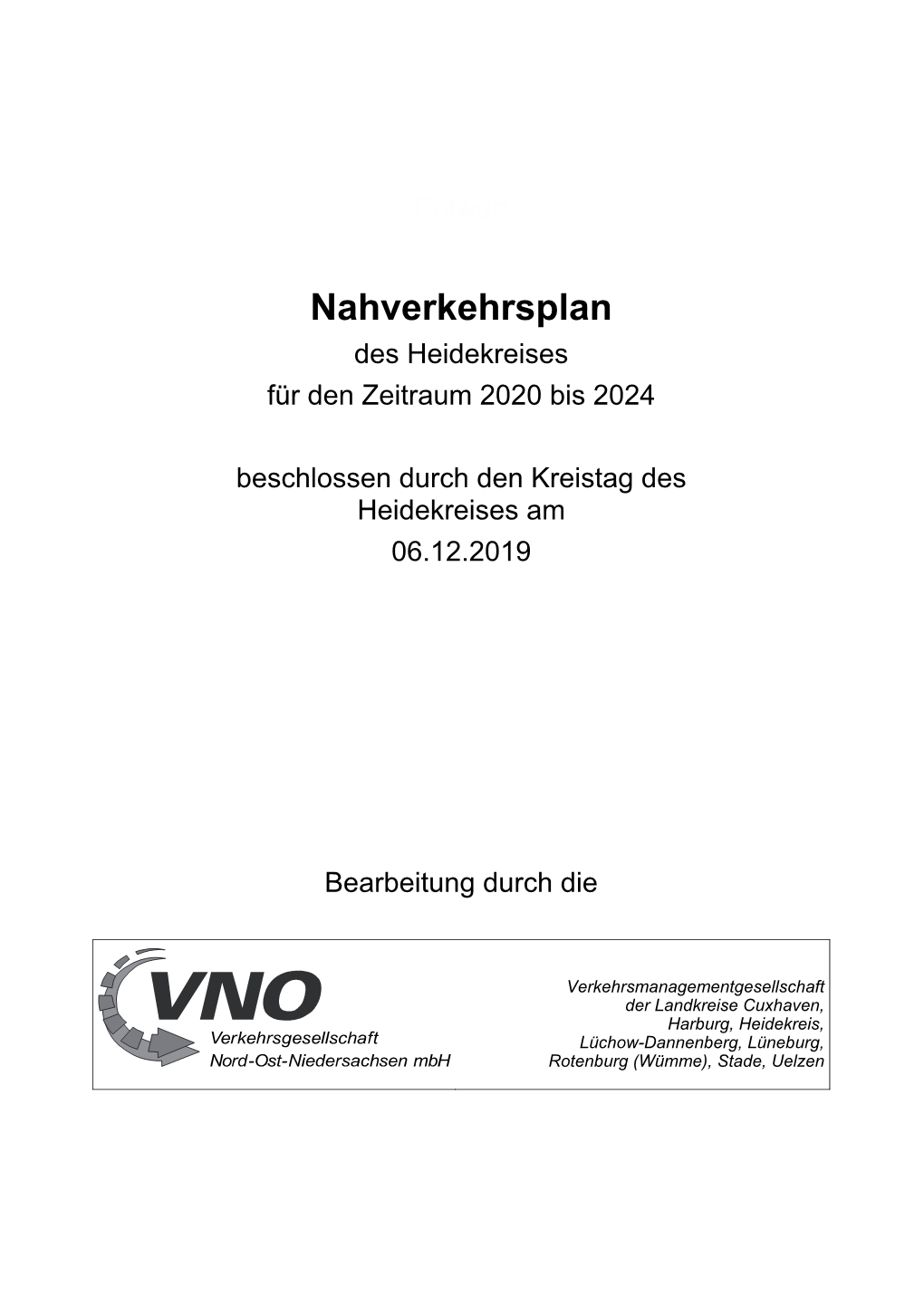 Nahverkehrsplan Heidekreis 2020 Bis 2024