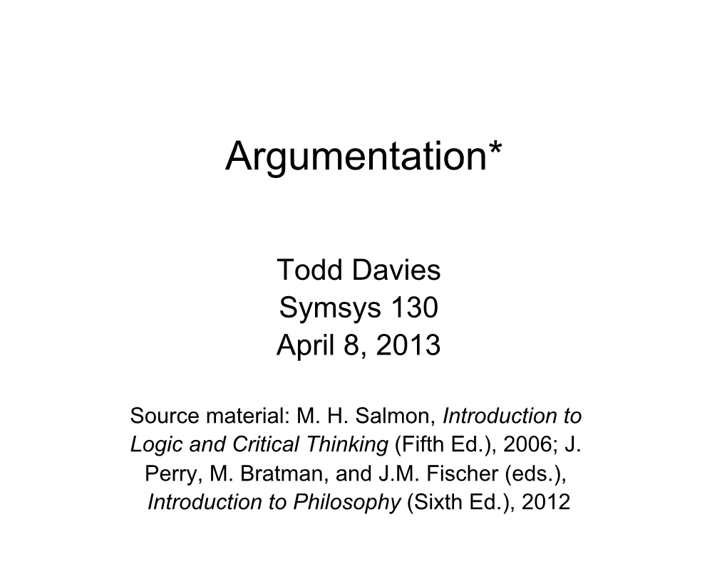 Argumentation*