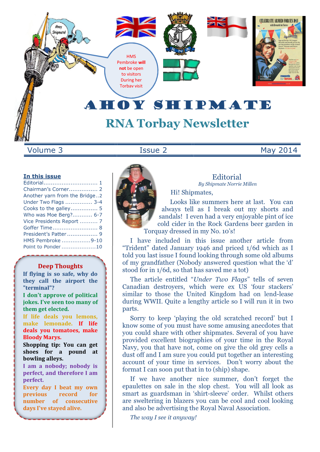 Ahoy Shipmate RNA Torbay Newsletter