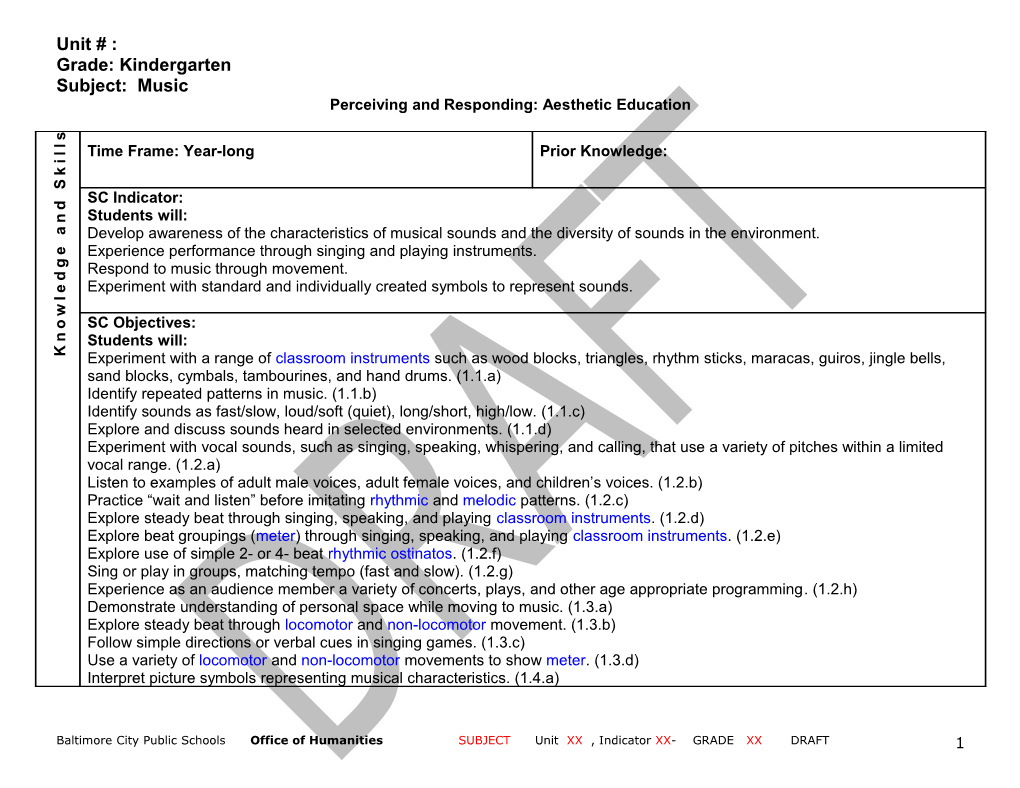 Knowledge and Skills s1