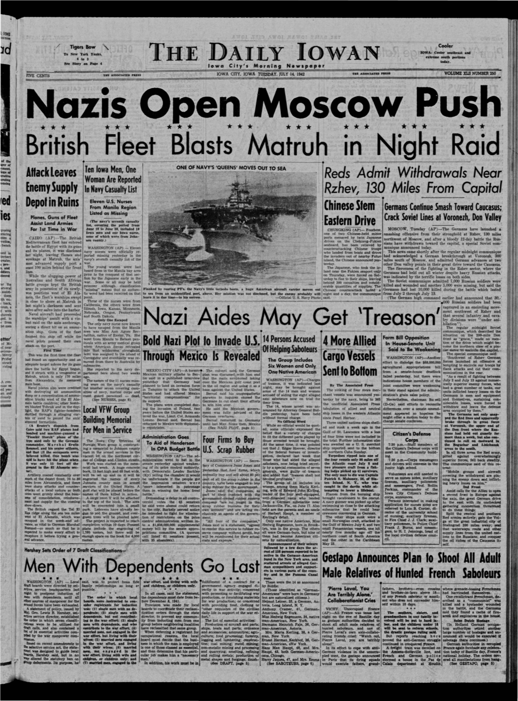 Daily Iowan (Iowa City, Iowa), 1942-07-14