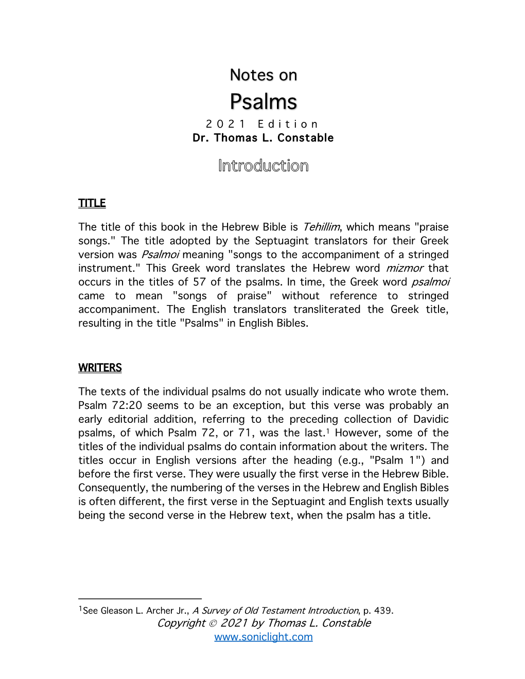 Psalms 202 1 Edition Dr