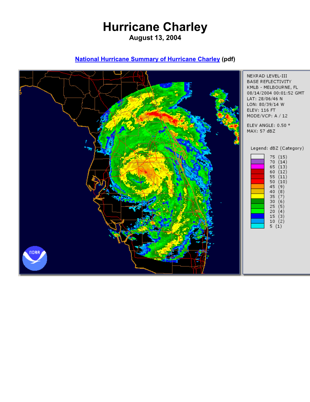 Hurricane Charley August 13, 2004