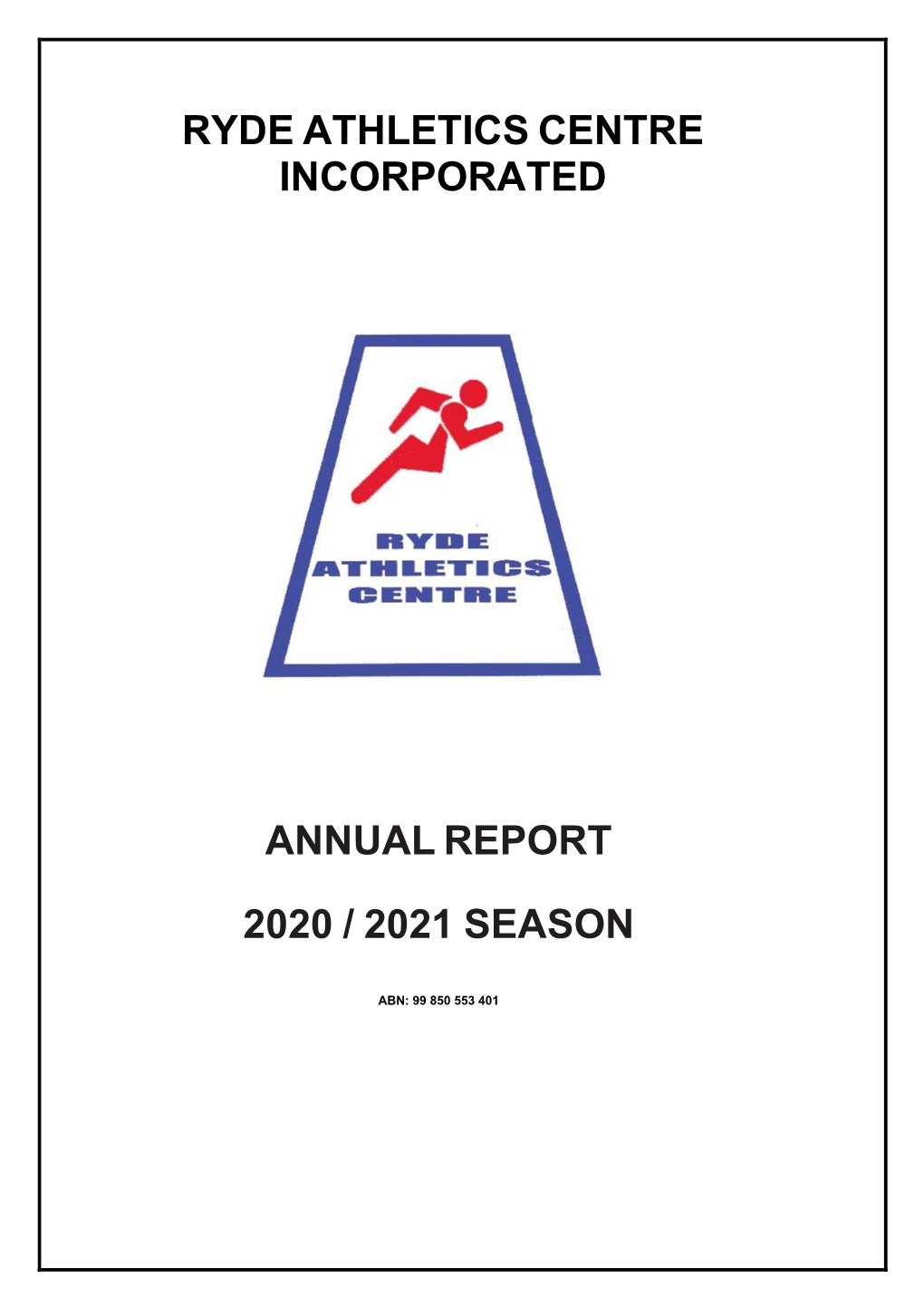 Ryde Athletics Annual Report 2020-2021