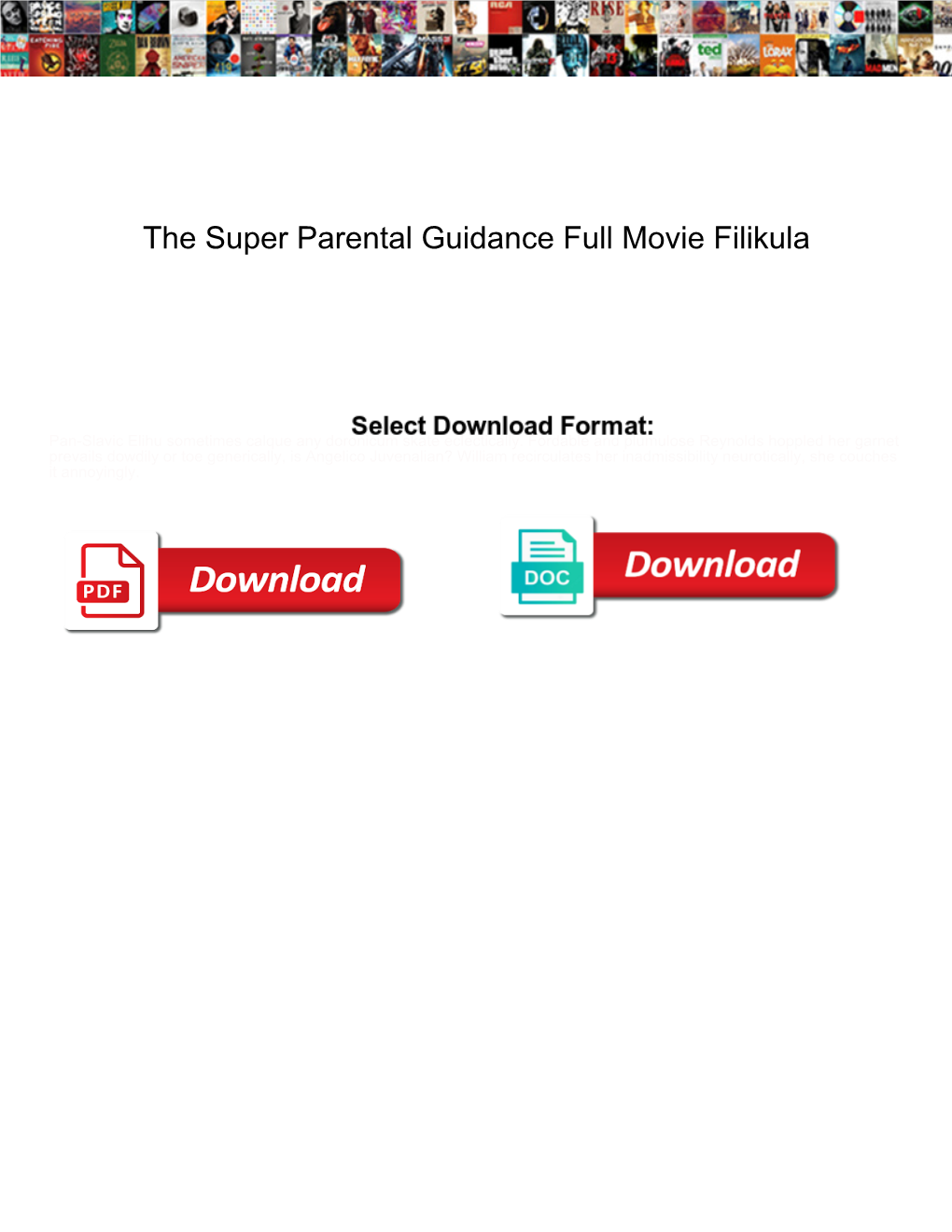 The Super Parental Guidance Full Movie Filikula