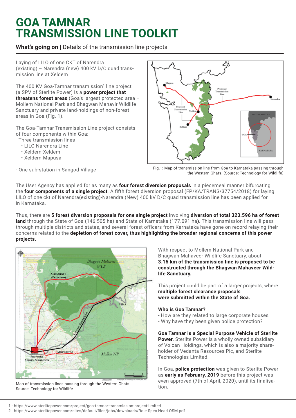 GOA TAMNAR TRANSMISSION LINE TOOLKIT What’S Going on | Details of the Transmission Line Projects