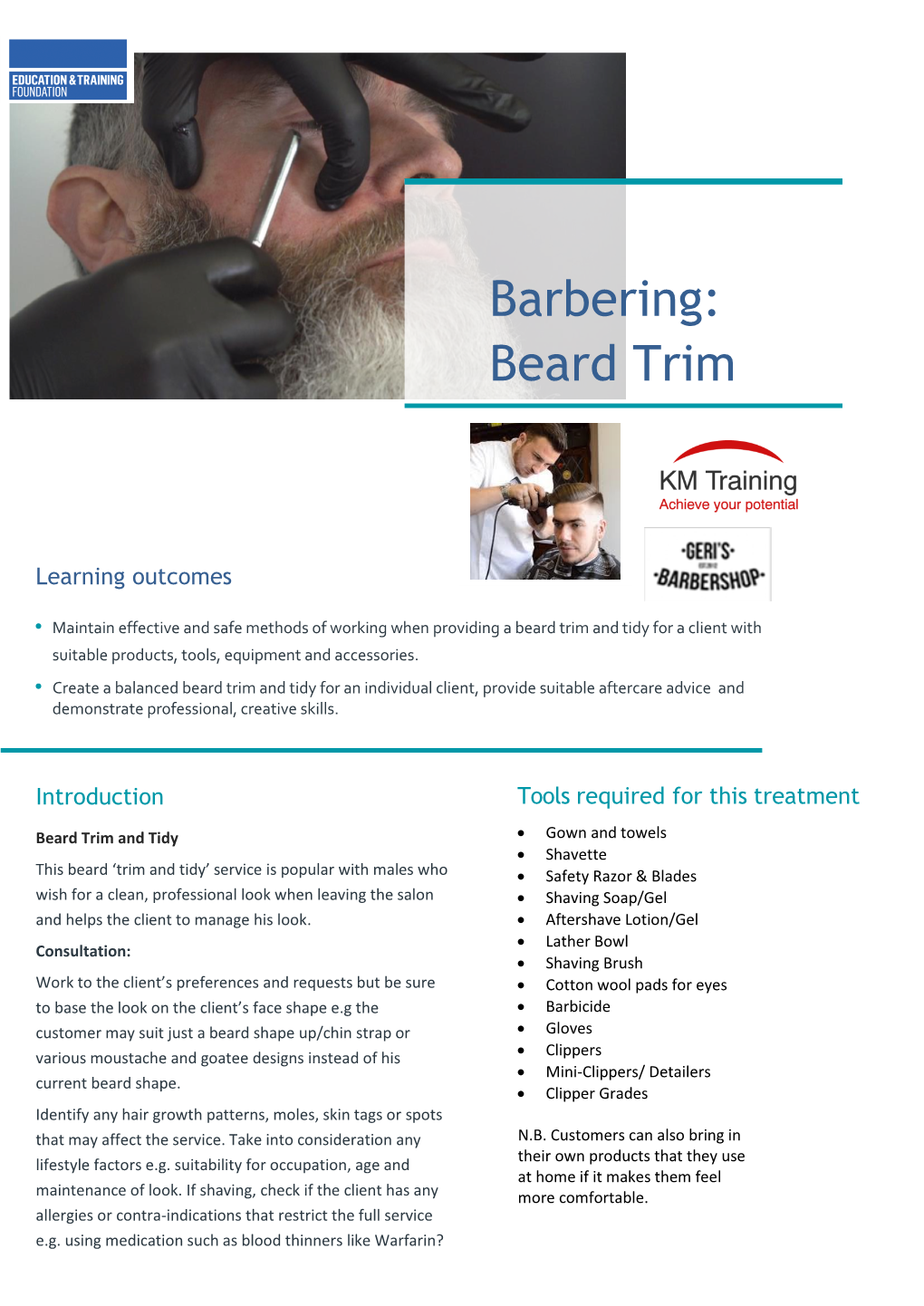 Barbering: Beard Trim