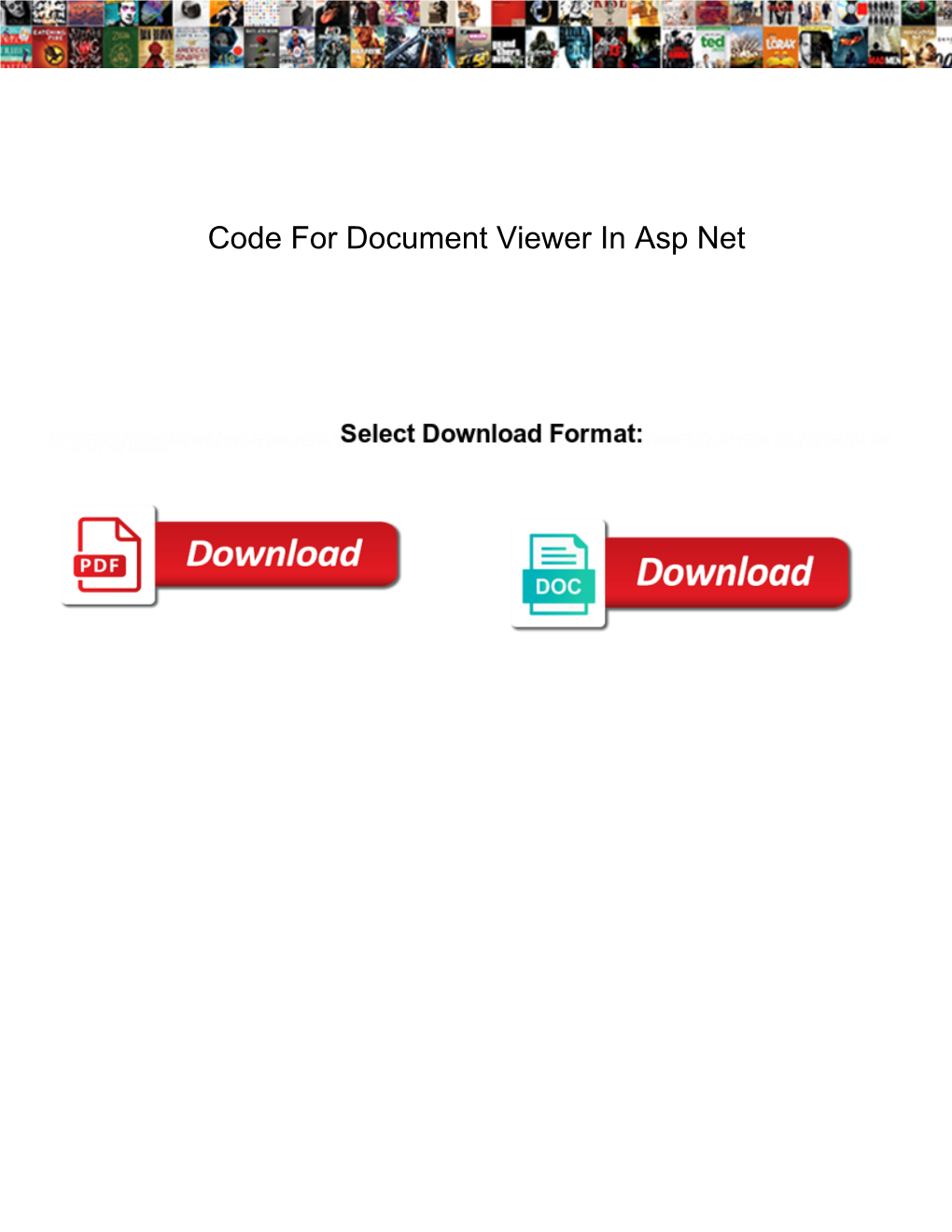 Code for Document Viewer in Asp Net
