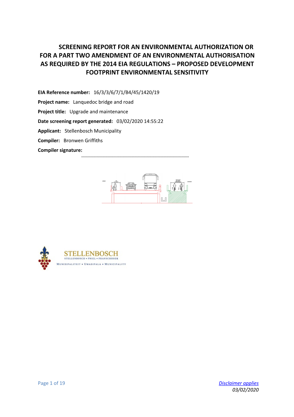 Screening Report for an Environmental