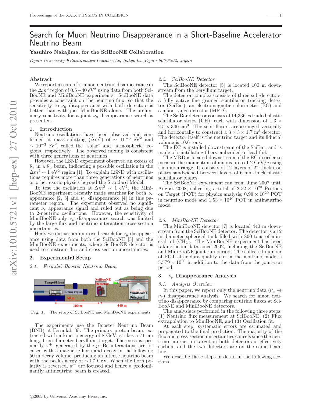 Search for Muon Neutrino Disappearance in a Short-Baseline