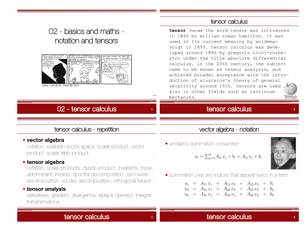 02 - Basics and Maths - Tensor the Word Tensor Was Introduced in 1846 by William Rowan Hamilton