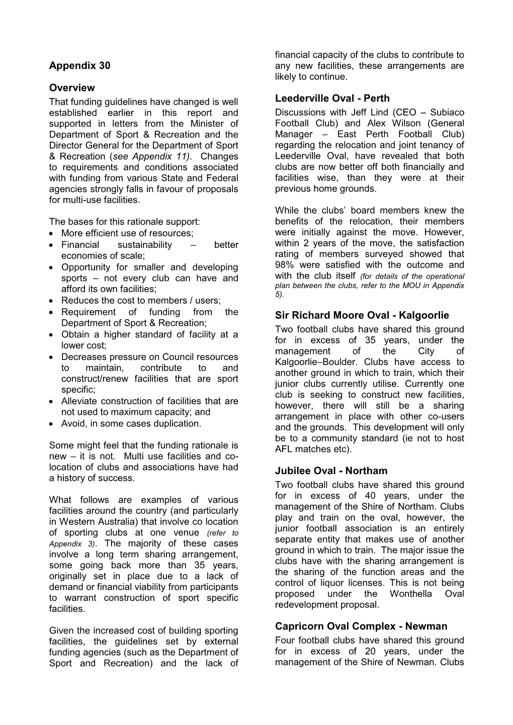 Appendix 30 Overview Leederville Oval