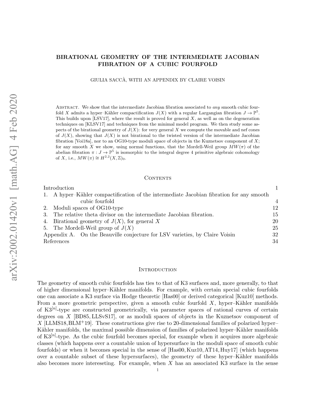 Birational Geometry of the Intermediate Jacobian Fibration of A