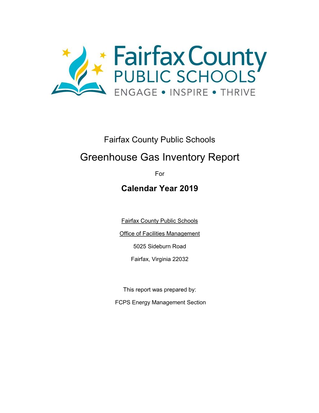 Fairfax County Public Schools Greenhouse Gas Inventory Report