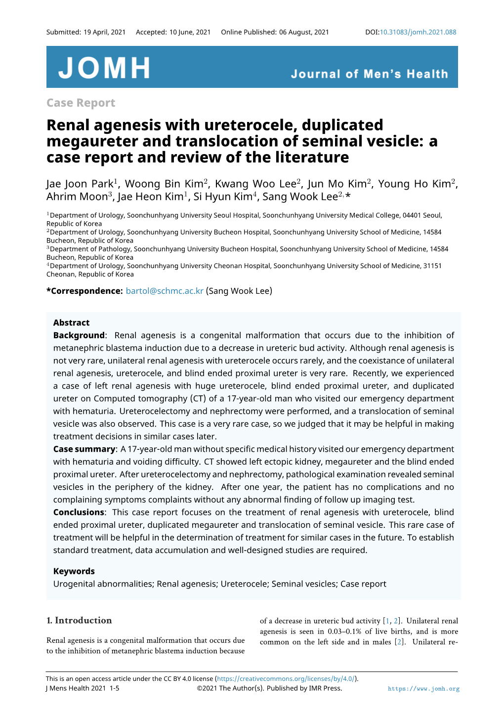 Renal Agenesis with Ureterocele, Duplicated Megaureter and Translocation of Seminal Vesicle: a Case Report and Review of the Literature