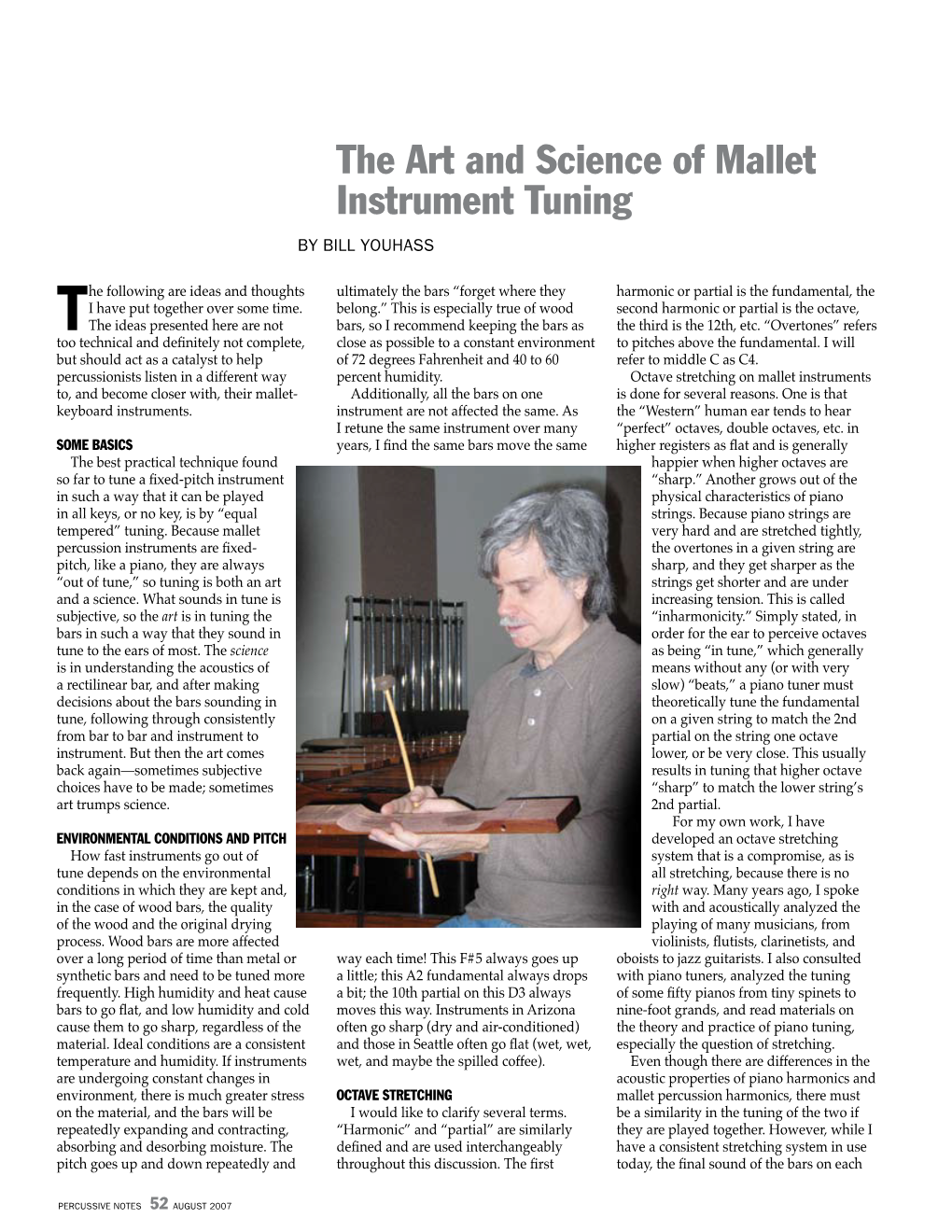 The Art of Science of Mallet Instrument Tuning