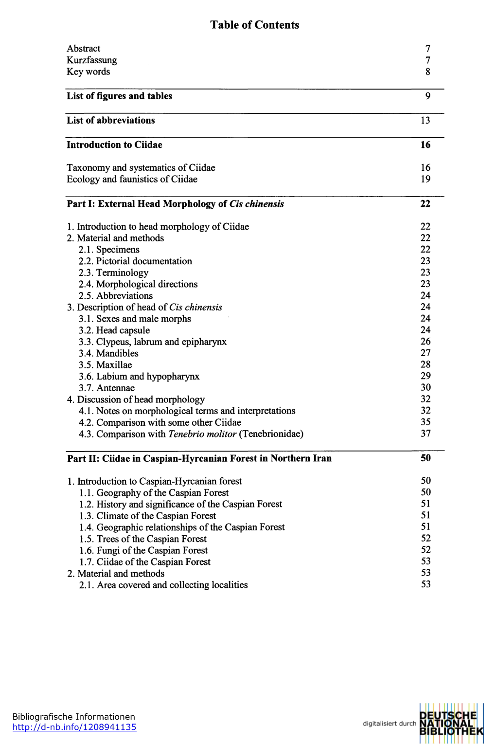 Table of Contents