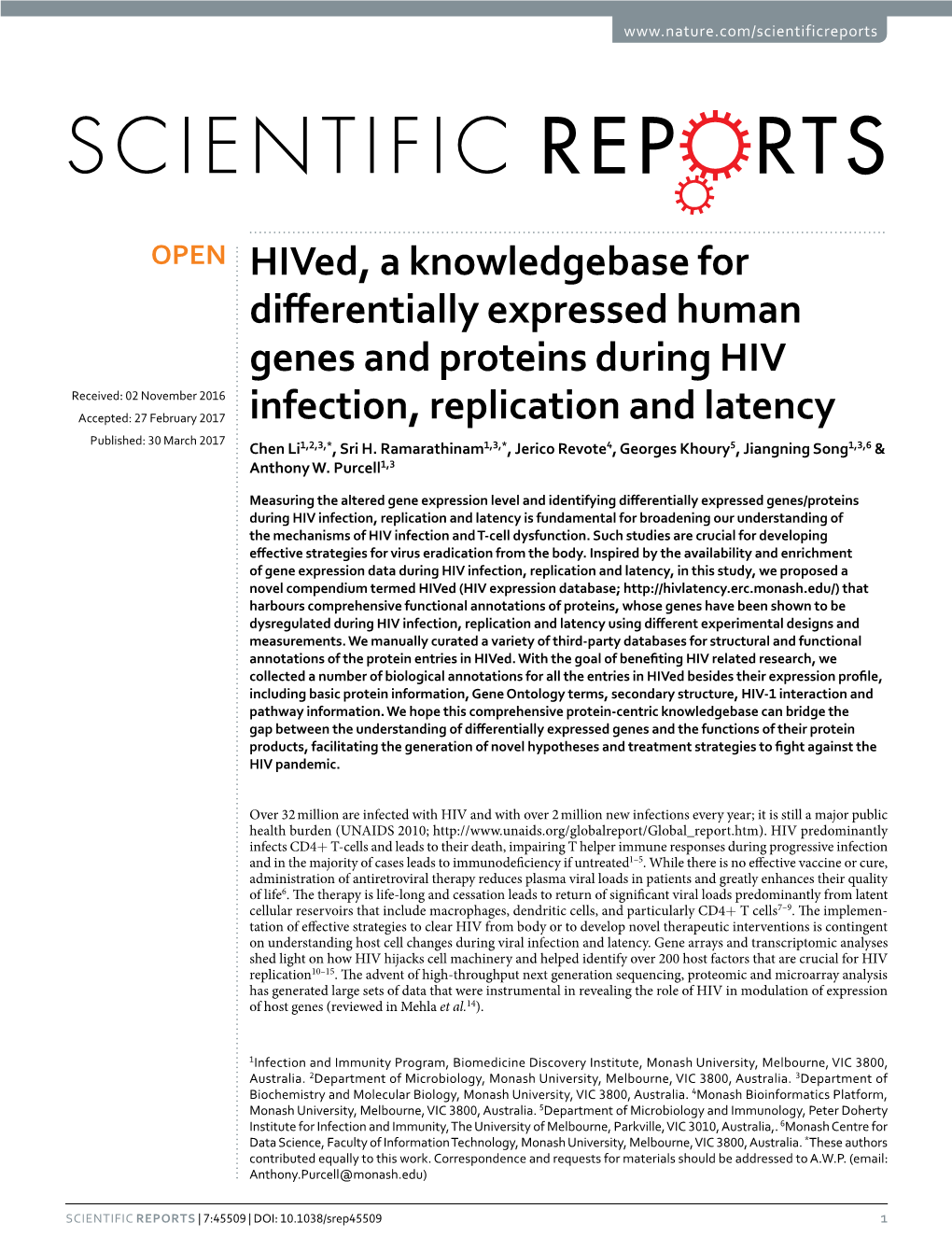 Hived, a Knowledgebase for Differentially Expressed Human