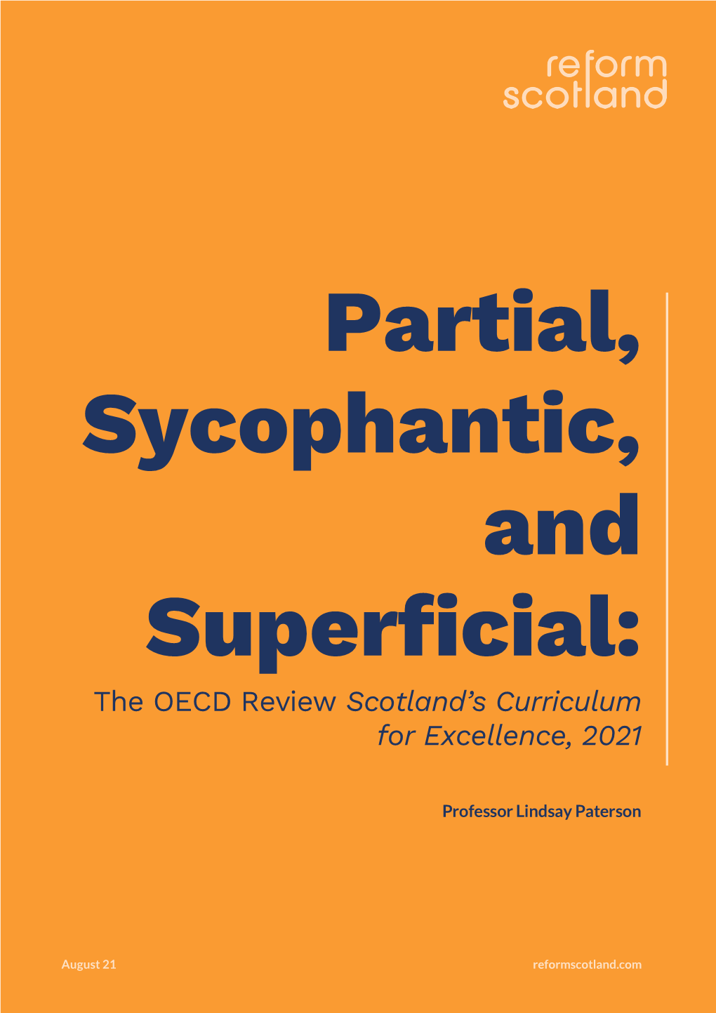 The OECD Review Scotland's Curriculum for Excellence, 2021