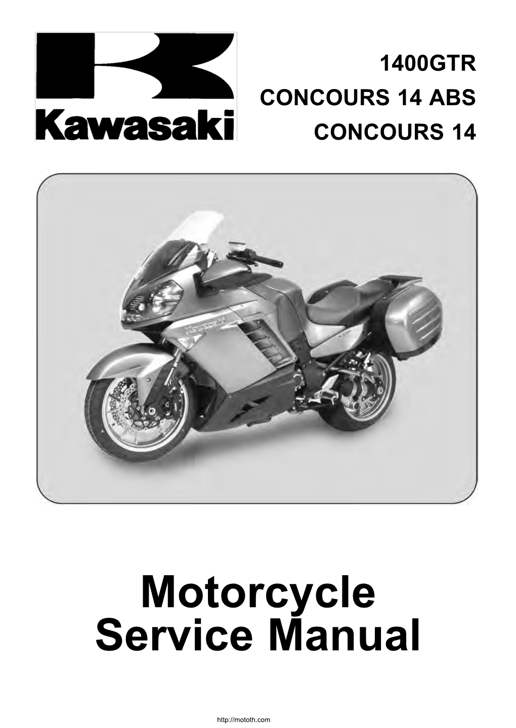 Kawasaki 1400GTR Service Manual