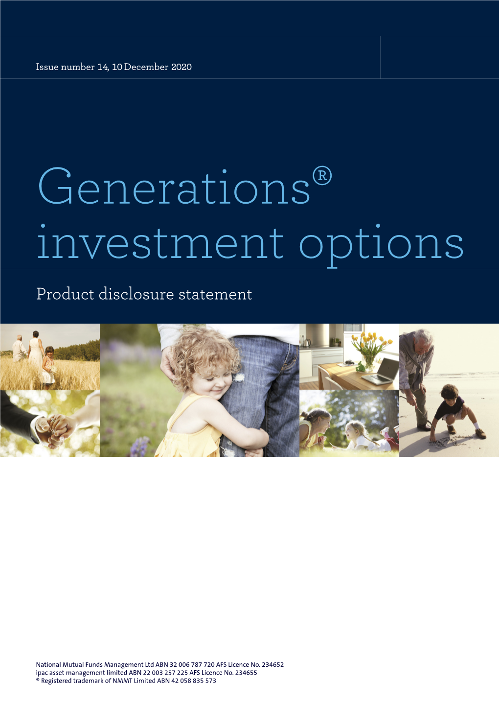 Generations Investment Options Product Disclosure Statement, Issue Number 14, Dated 10 December 2020 (‘Original PDS’)