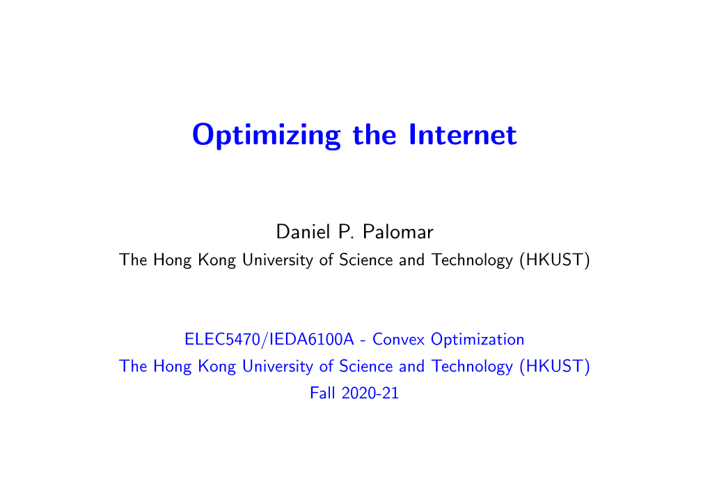 Optimizing the Internet