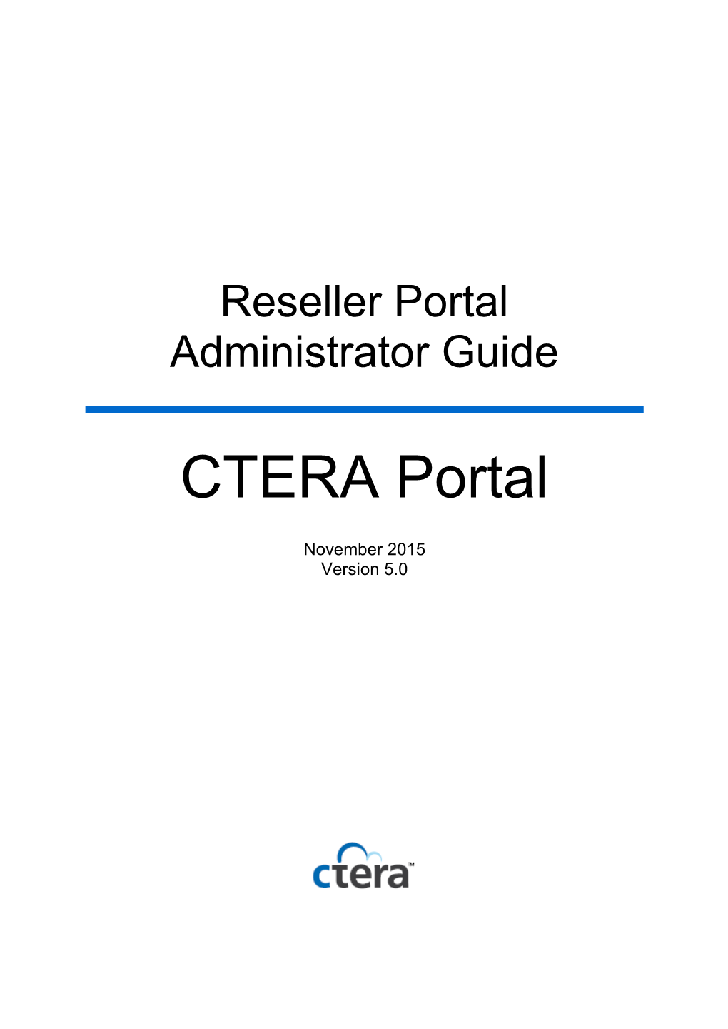 CTERA Reseller Portal Administrator Guide