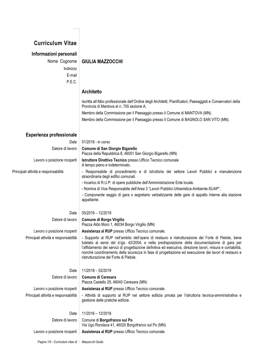 Curriculum Vitae