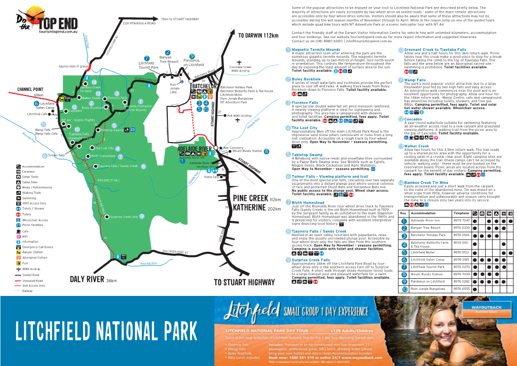 Litchfield National Park Are Described Briefly Below