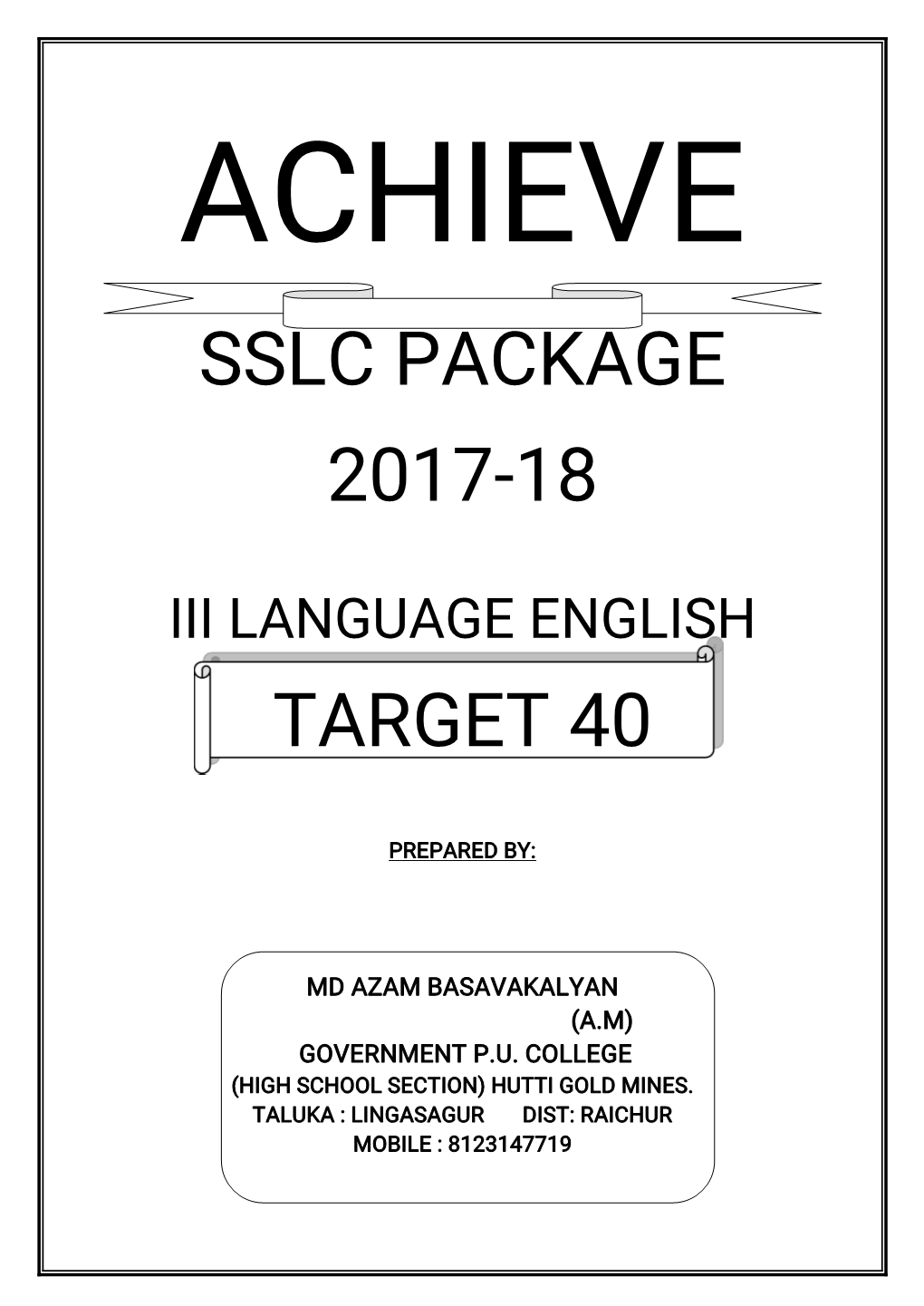 ACHIEVE ENGLISH PASSING PACKAGE.Pdf