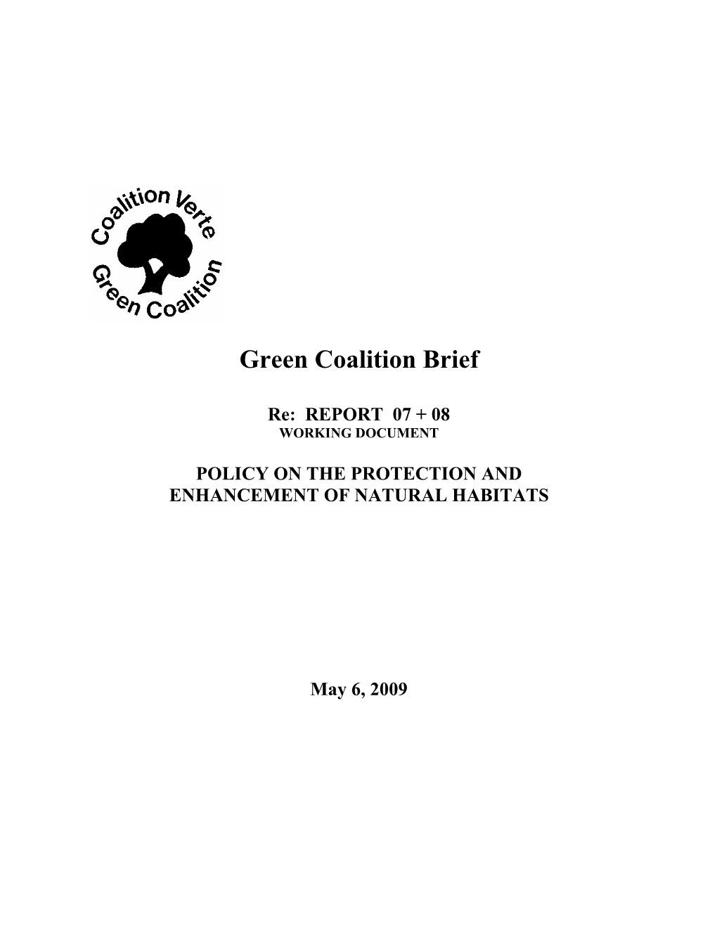 Green Coalition Brief