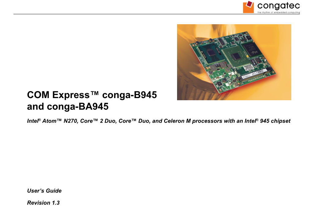 User's Guide Conga-B945