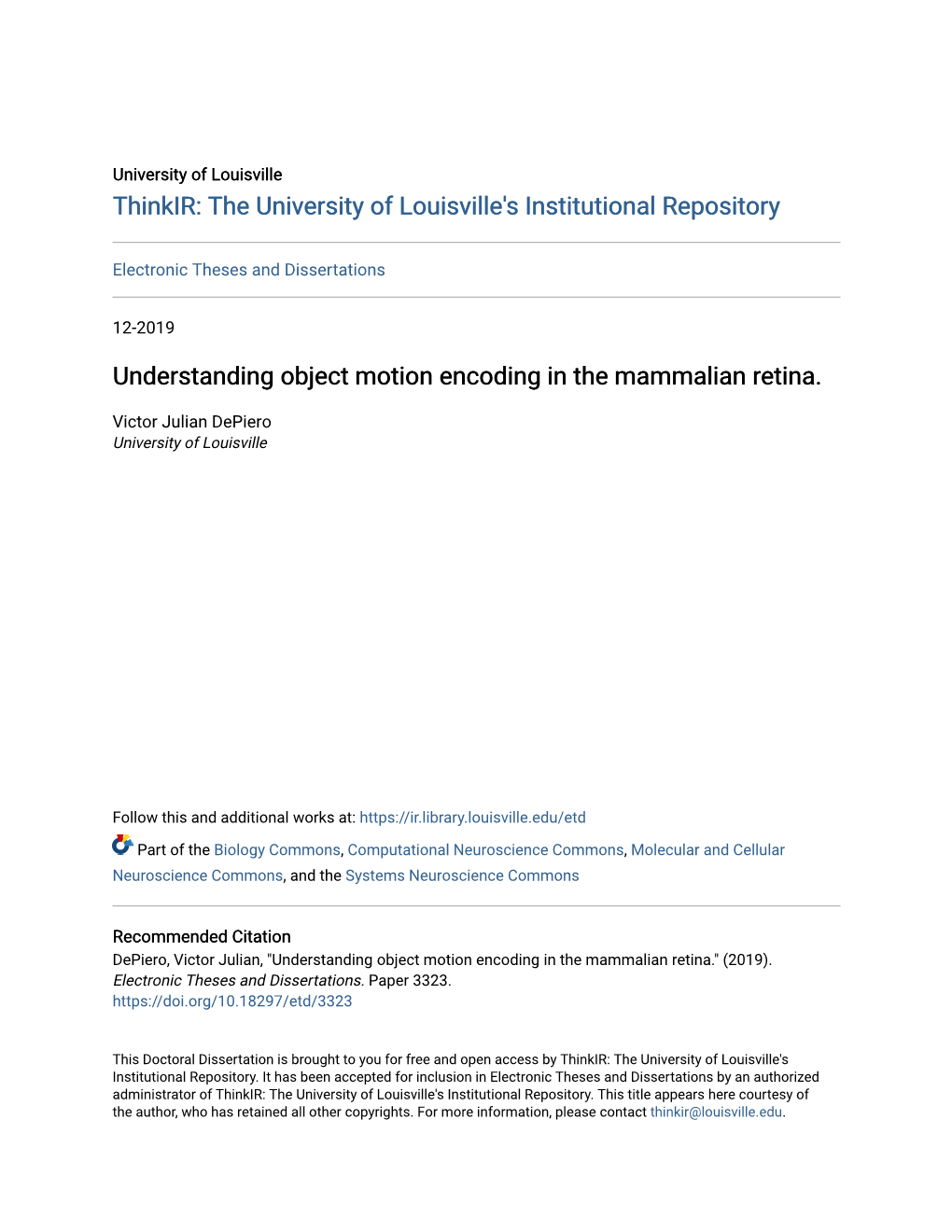 Understanding Object Motion Encoding in the Mammalian Retina